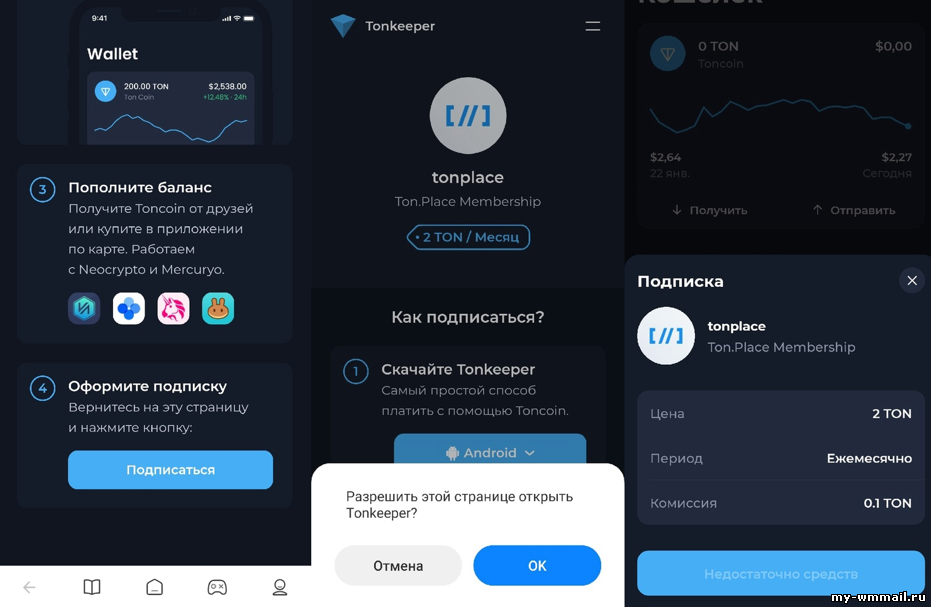 Самый выгодный способ купить (оплатить) подписку в социальной сети Ton Place