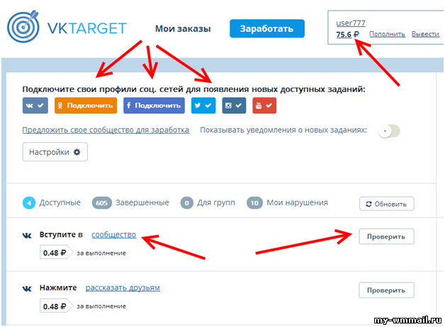 заработок в VkTarget
