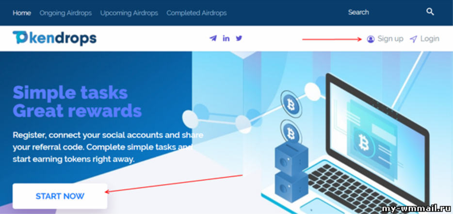 Tokendrops регистрация для участия в аирдропе