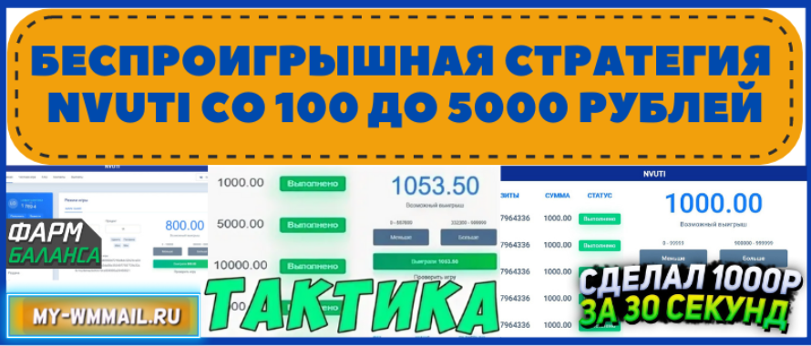Тактика Нвути по которой невозможно проиграть