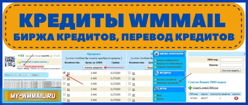 Кредиты WMmail