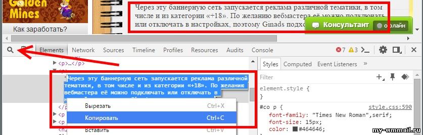 Как скопировать защищенный текст?