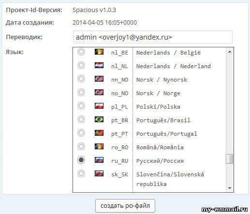 Как переводить шаблоны WordPress на другой язык ?
