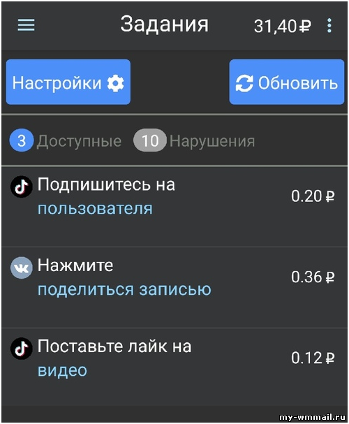 заработок с Вктаргет
